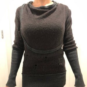 Women's Diesel distressed cowl neck sweater